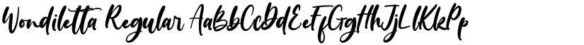 Wondiletta Regular font