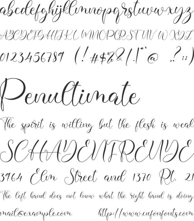 Lissa font preview