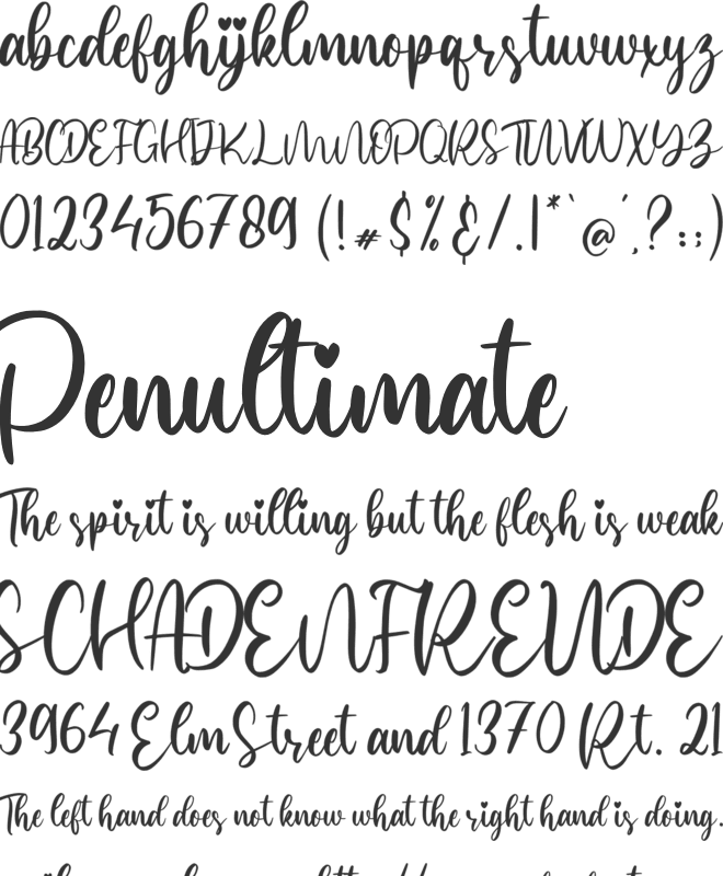 Calline font preview