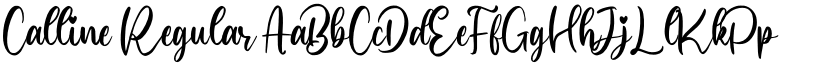 Calline Regular font
