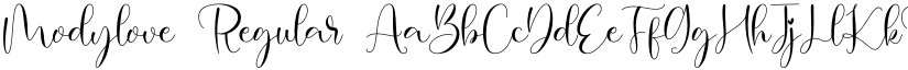 Modylove Regular font