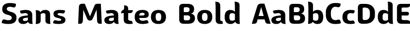 Sans Mateo Bold font