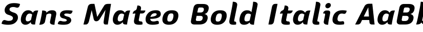 Sans Mateo Bold Italic font