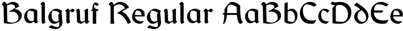 Balgruf Regular font