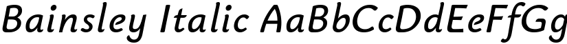 Bainsley Italic font