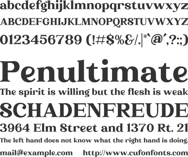 Phoenix Ayash font preview