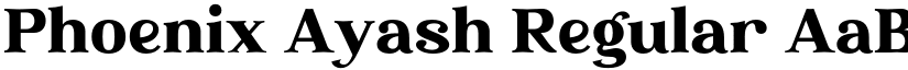 Phoenix Ayash Regular font
