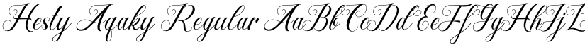 Hesty Aqaky Regular font