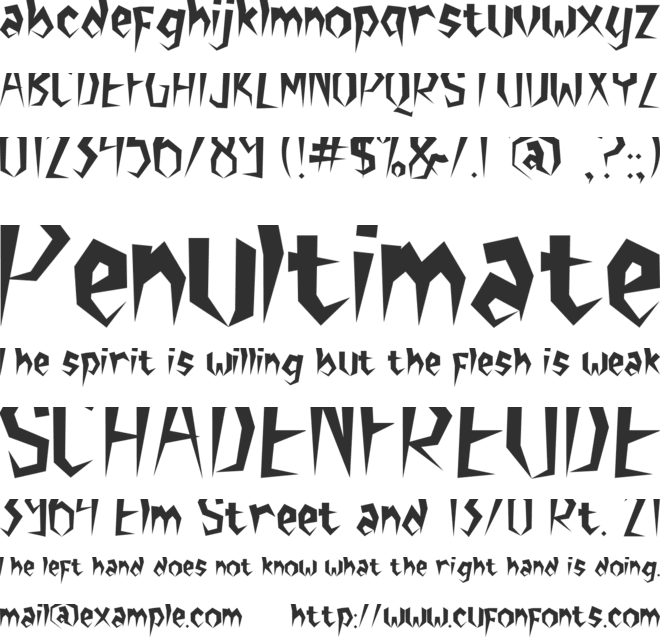 TIME MOVER font preview