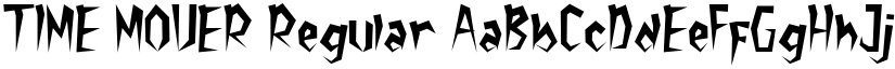 TIME MOVER Regular font