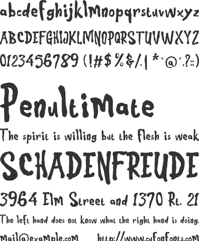 Super Wadon font preview