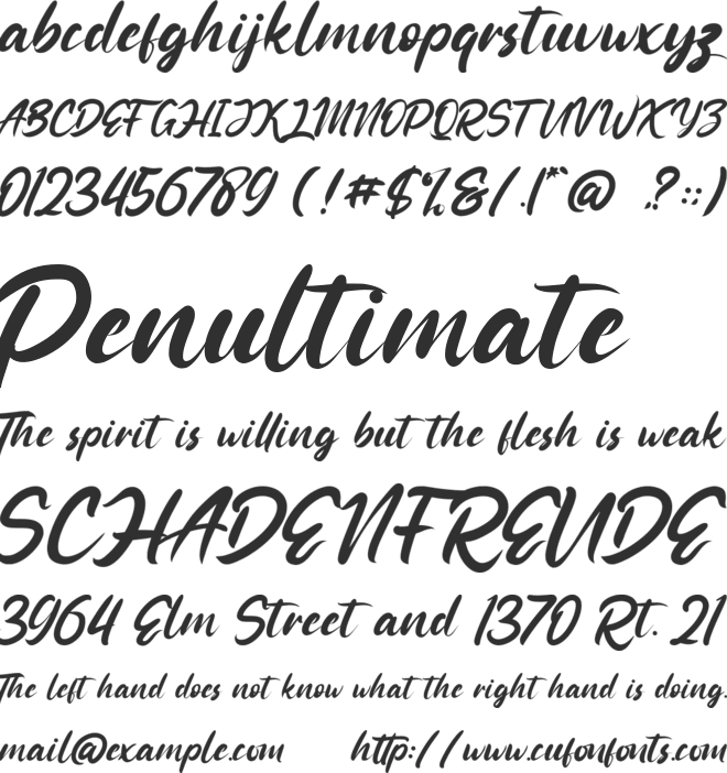 Rattoney font preview