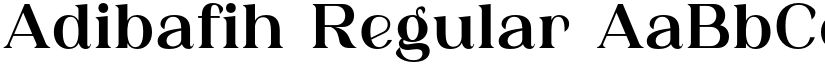 Adibafih Regular font