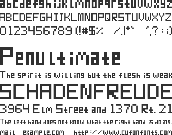 Pixur font preview