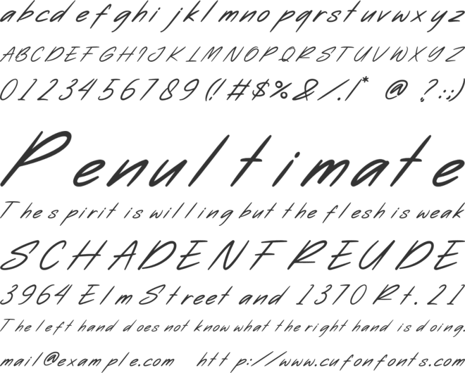 Rengganis font preview