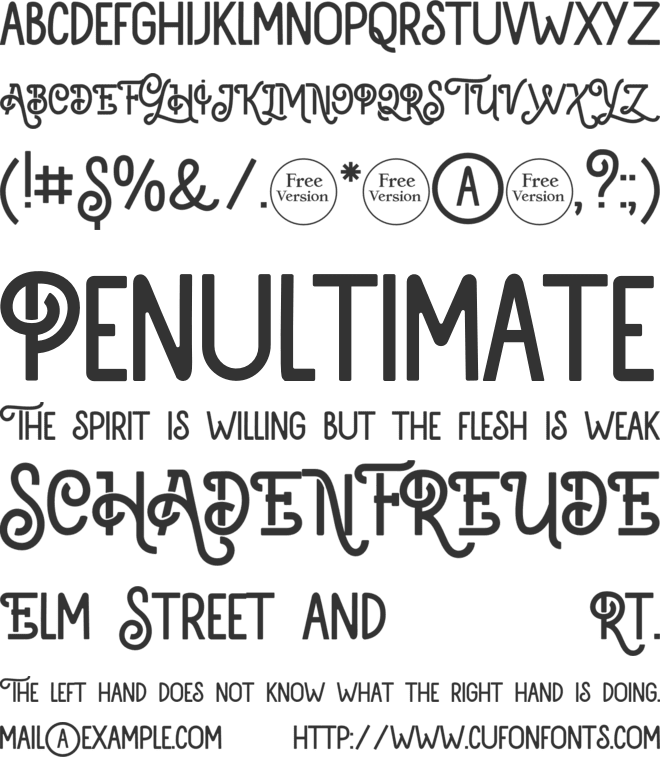 Galguna Free Trial font preview