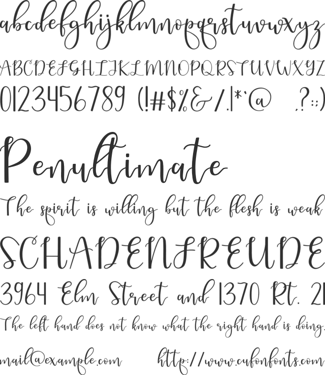SophiaMarissonPersonalUseOnly font preview