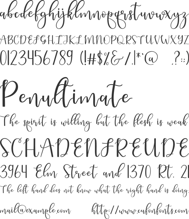 SophiaMarissonPersonalUseOnly font preview