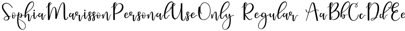 SophiaMarissonPersonalUseOnly Regular font