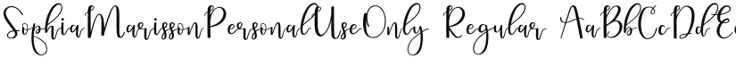 SophiaMarissonPersonalUseOnly font download
