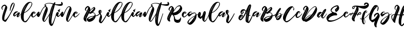 Valentine Brilliant Regular font