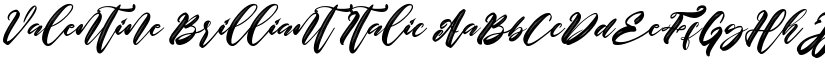 Valentine Brilliant Italic font