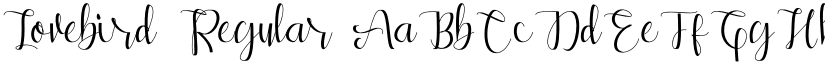 Lovebird Regular font