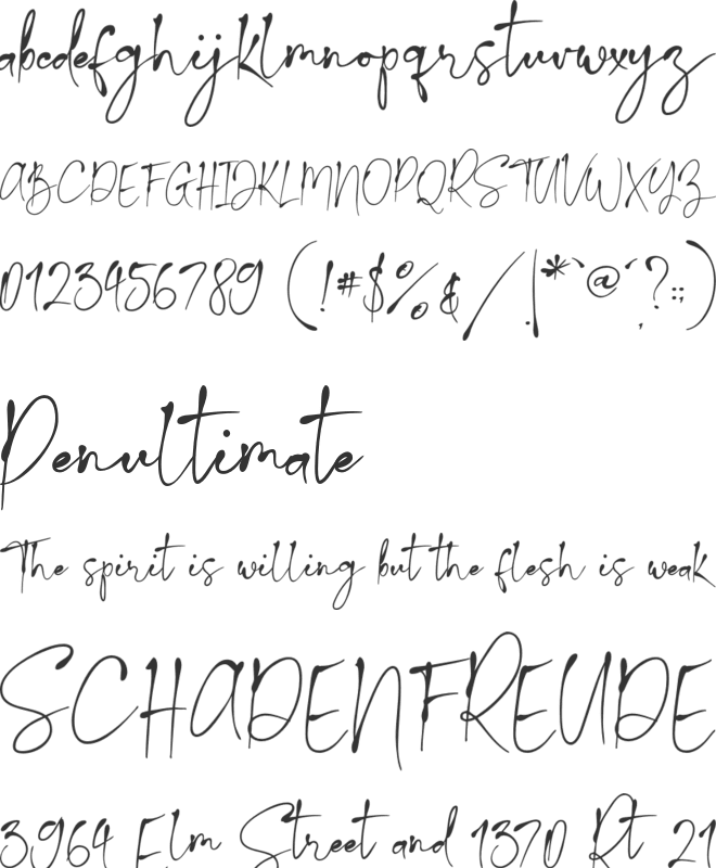 La Calston font preview