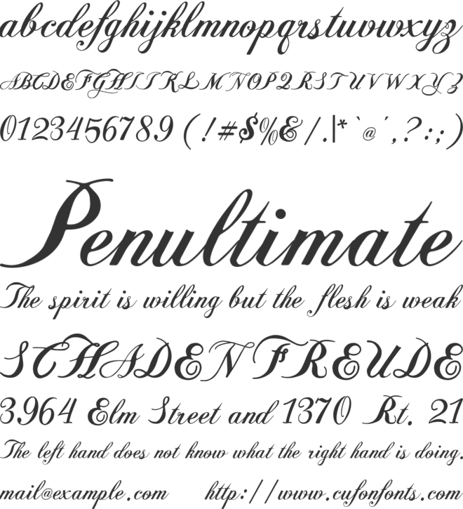 Balleria font preview