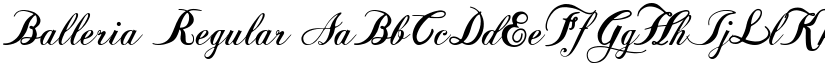 Balleria Regular font