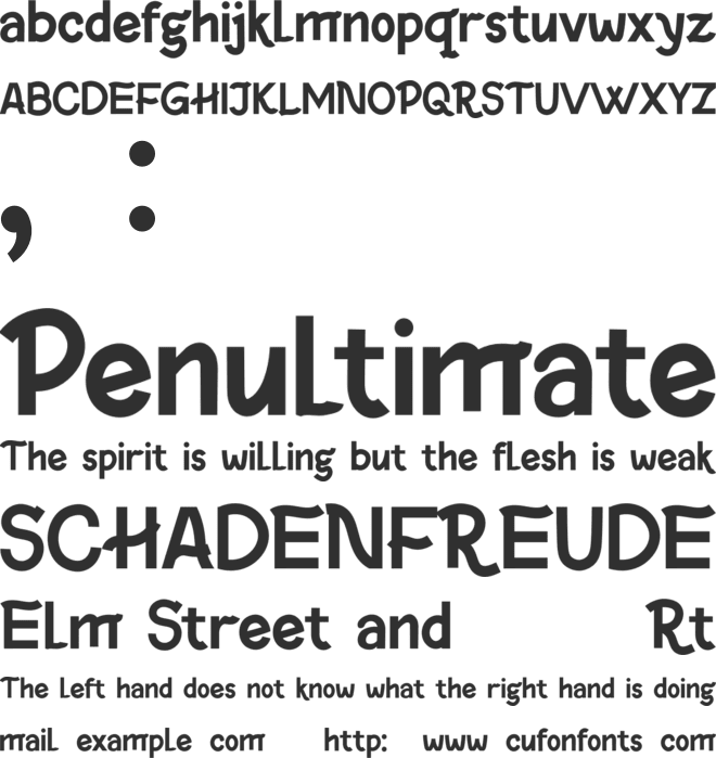 Hangerpersonaluse font preview