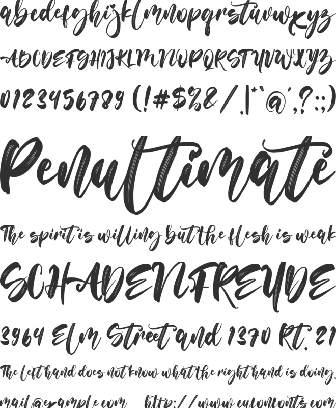 Flower Winter font preview