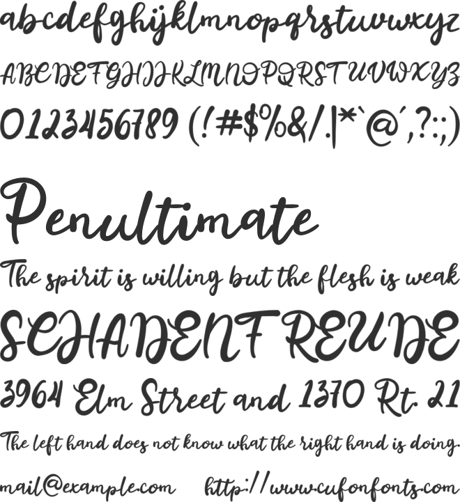 Bugetta font preview