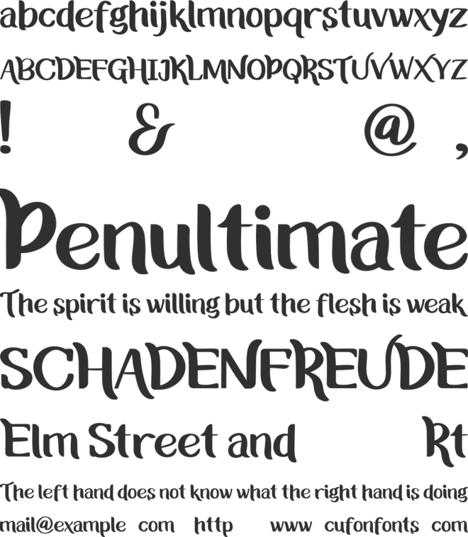 Bregedelpersonaluse font preview