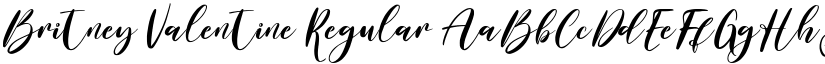 Britney Valentine Regular font