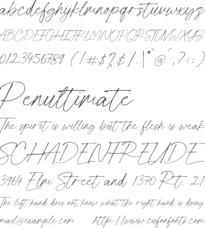 FallenJones font preview