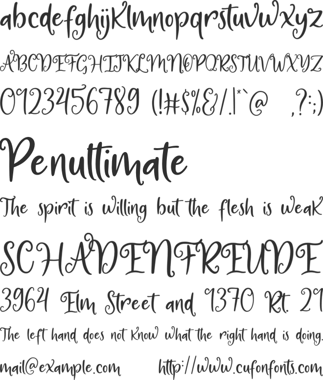 Fairy Mother font preview