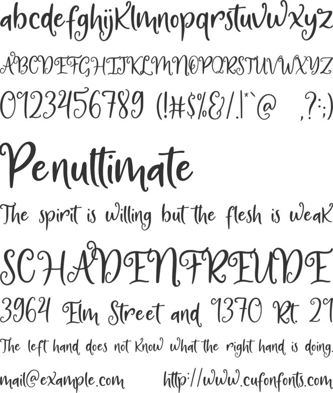 Fairy Mother font preview