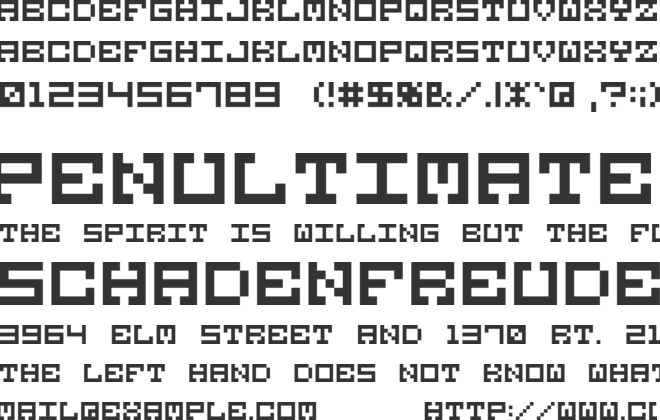 M38 Gorilla font preview