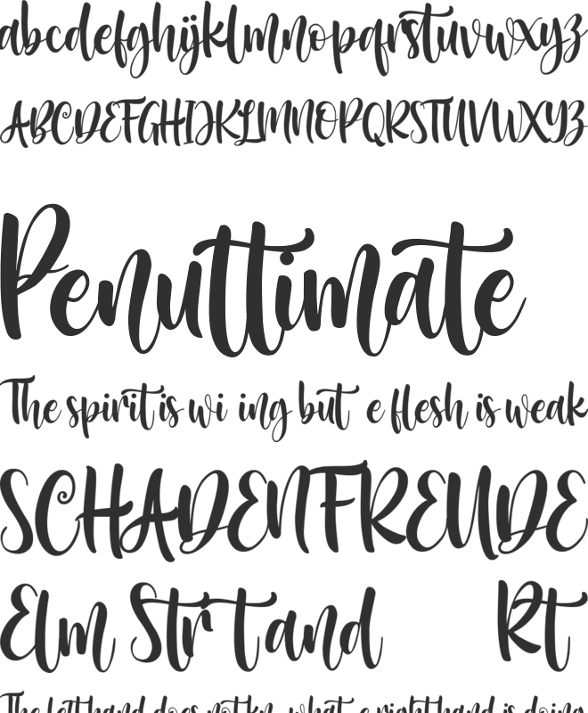 MelodyChristmas font preview