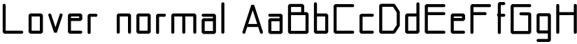 Lover normal font