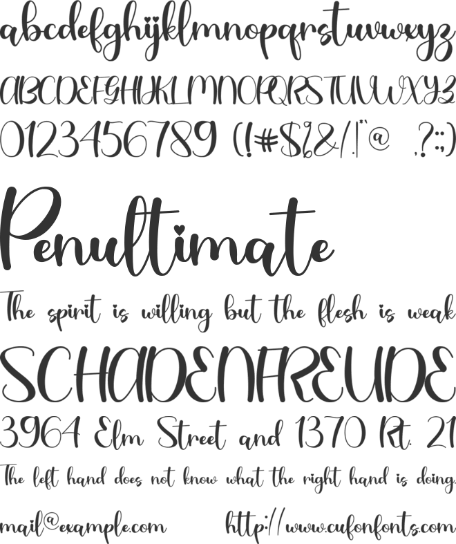 Love Lea - Personal Use font preview