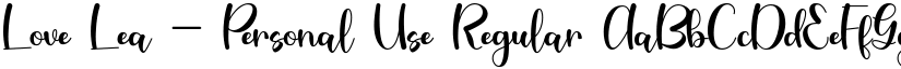 Love Lea - Personal Use Regular font
