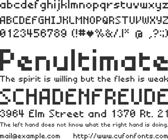 BM Mini font preview
