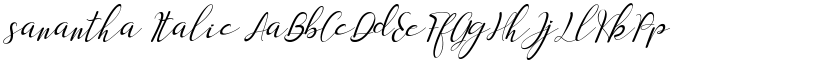 sanantha Italic font