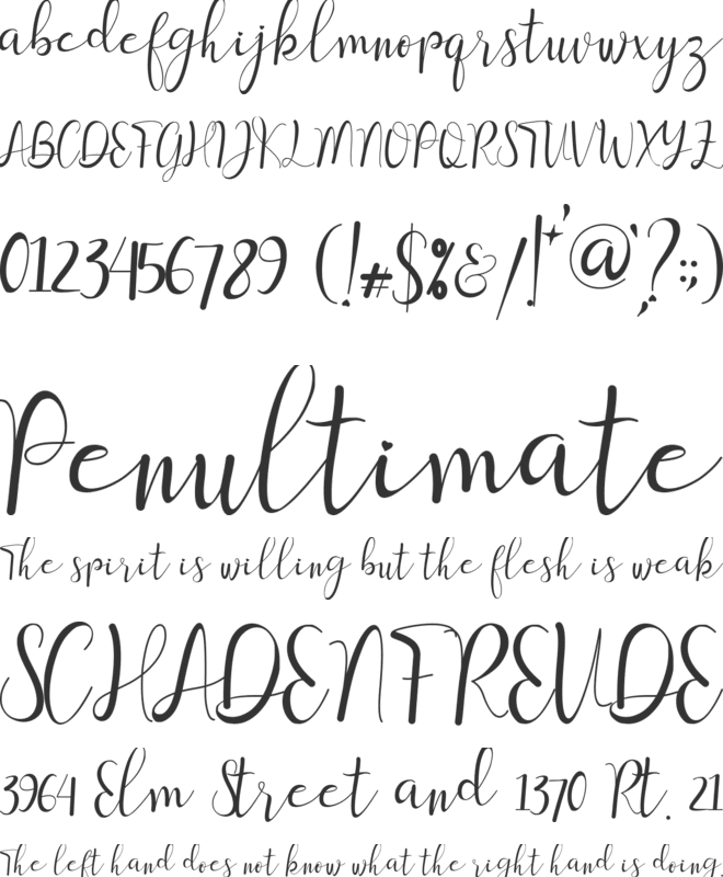 sanantha font preview