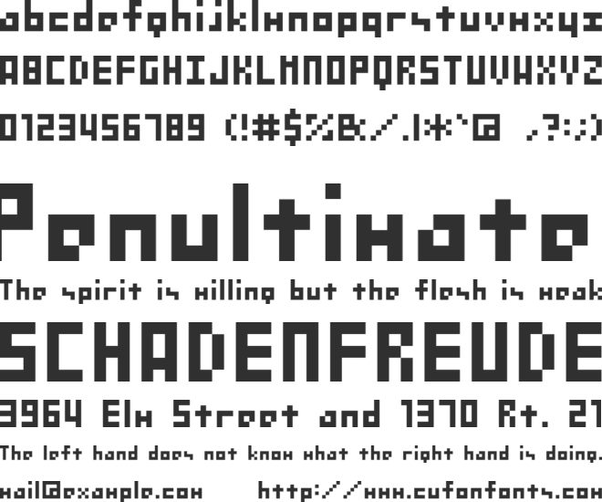 SG04 font preview