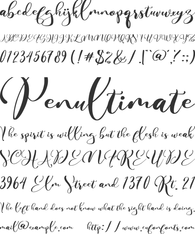 Hello Martha font preview