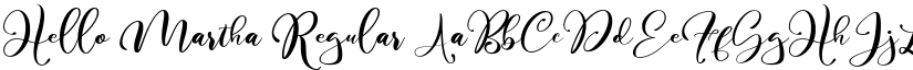 Hello Martha Regular font