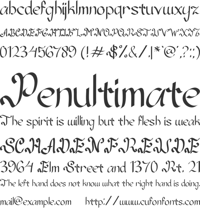 Aulidah font preview